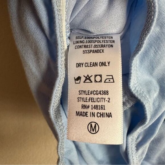 Buddy Love FELICITY CHRYSANTHEMUM BODYSUIT Blue Floral Puff Sleeve Top  Medium - Picture 10 of 10